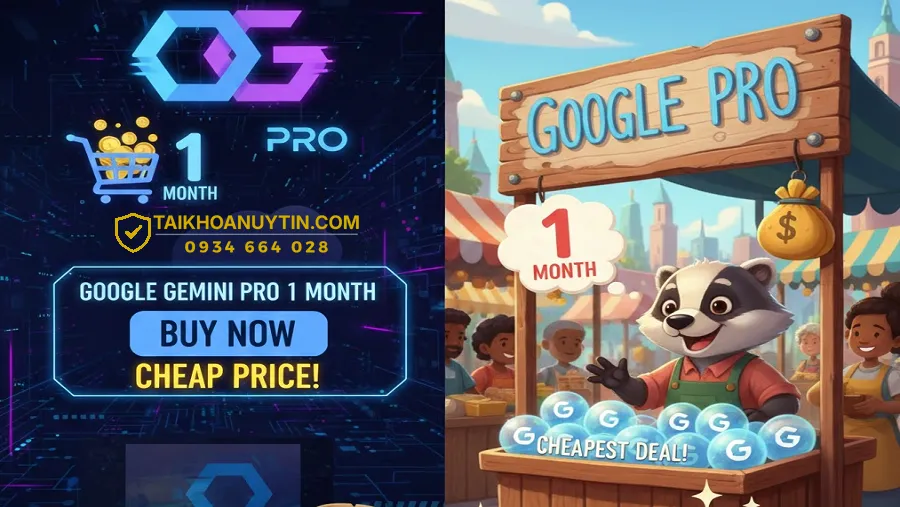 Quy trình mua Gemini giá rẻ 1 tháng
