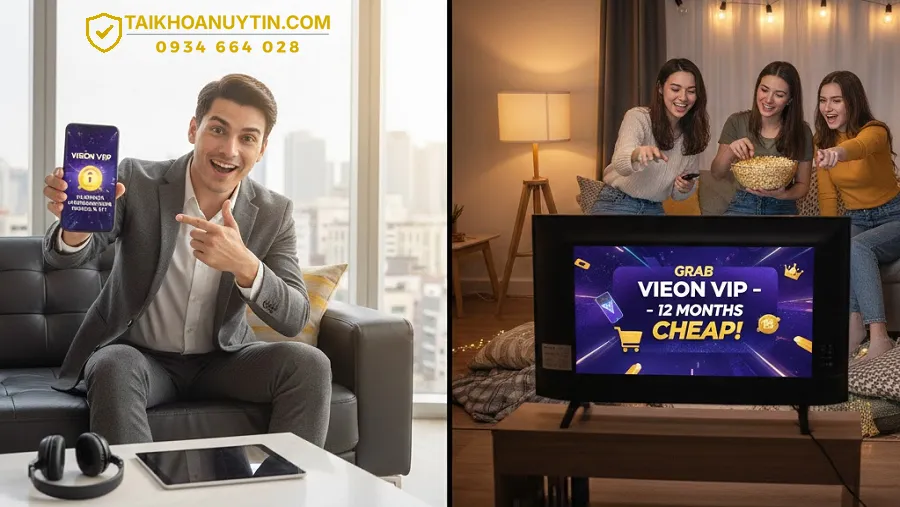 Quy trình mua gói VieON VIP 12 tháng