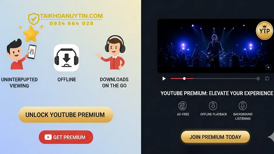 Các gói YouTube Premium phổ biến hiện nay