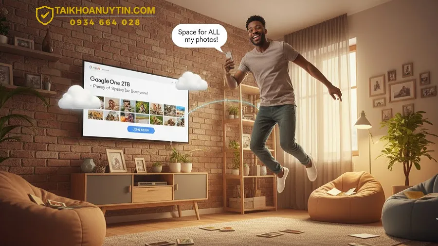 Quy trình mua Google One 2TB tại Taikhoanuytin.com