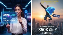 Gemini 2.5 Pro giá rẻ 12 tháng chỉ 350k - Mua Gemini Pro giá rẻ