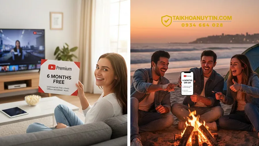 YouTube Premium 6 Tháng Giá Rẻ 279K – Không Quảng Cáo