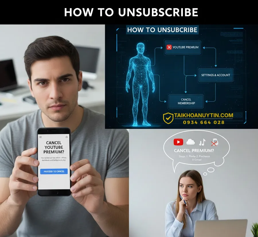 Cách hủy đăng ký YouTube Premium trên máy tính