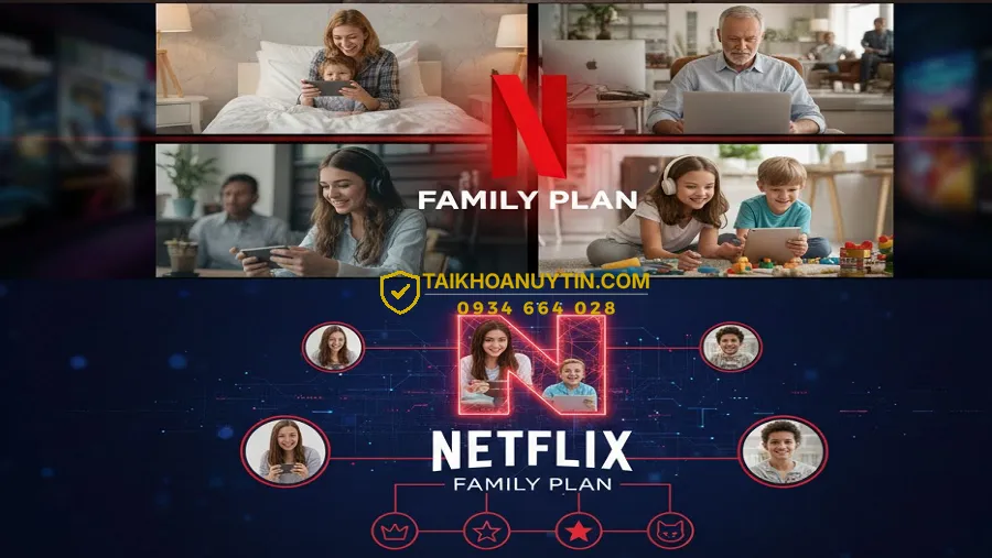 Gói Netflix Gia Đình Giá Rẻ 2026 | Xem 4K Nhiều Thiết Bị