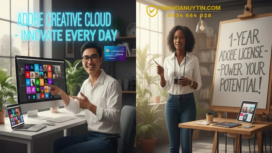 Mua tài khoản Adobe 1 năm bản quyền giá tốt, full app