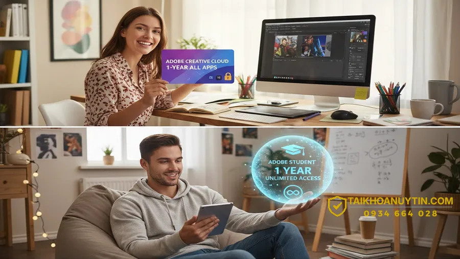 Tài Khoản Adobe 1 Năm Chính Hãng Giá Tốt 2026