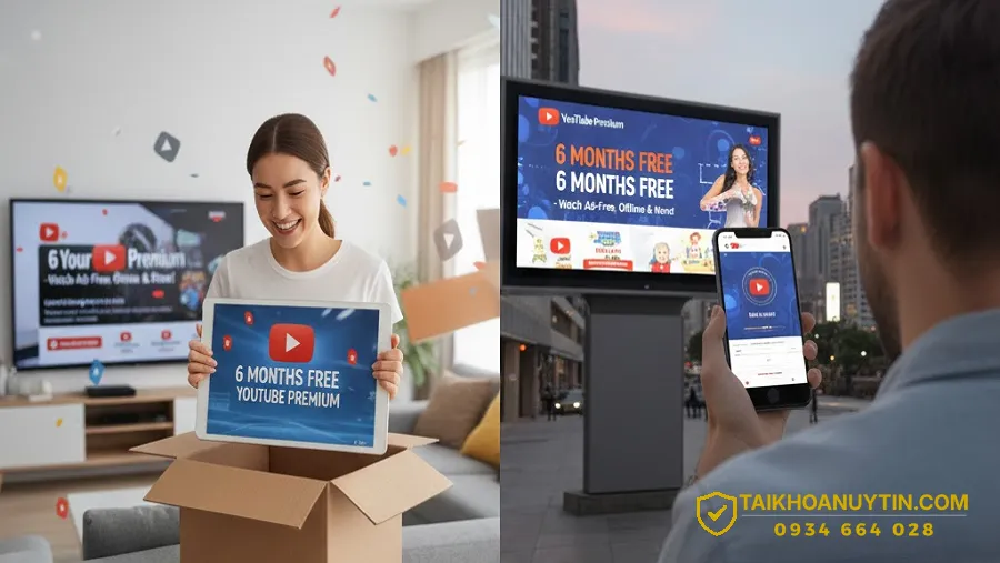 Đăng ký YouTube Premium miễn phí 6 tháng – Sự thật & cách dùng an toàn