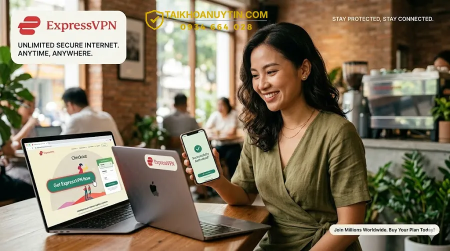 Mua tài khoản ExpressVPN giá rẻ, uy tín 2026 – Bảo mật tối đa