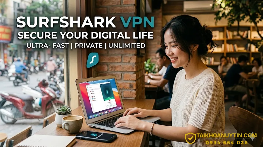 Surfshark VPN Giá Rẻ 2026 – Mua Tài Khoản Surfshark Uy Tín