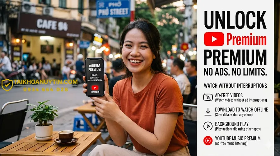 Gói YouTube Premium 1 Tháng Và 1 Năm