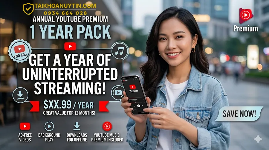 So sánh YouTube Premium 1 tháng và 1 năm