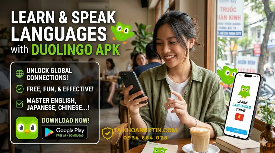 So sánh apk duolingo với phiên bản chính thức