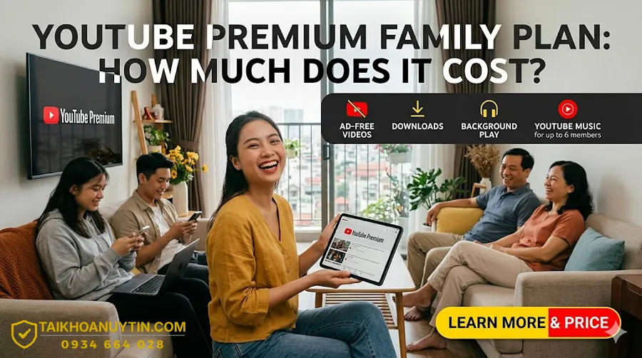 Gói YouTube Premium gia đình giá bao nhiêu