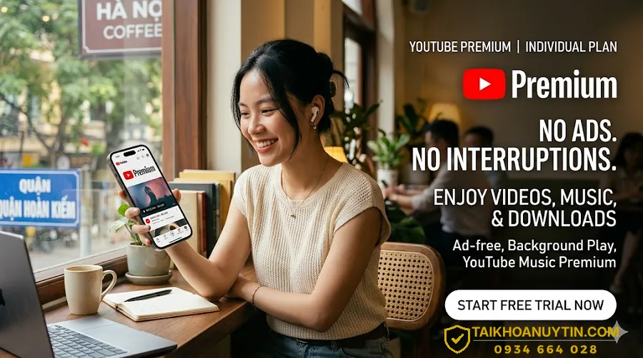 Gói YouTube Premium Cá Nhân Giá Rẻ – Không Quảng Cáo
