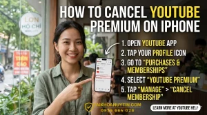 Cách hủy gói YouTube Premium trên iPhone nhanh, đơn giản 2026