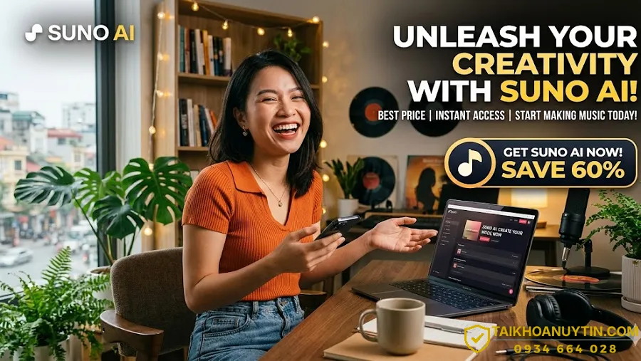 Hướng dẫn Mua Suno AI Giá Rẻ đơn giản