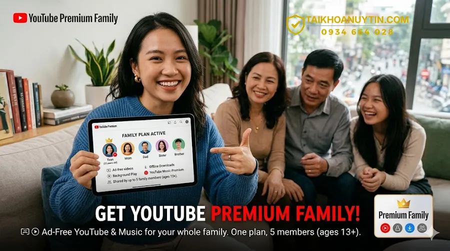 So sánh YouTube Premium cá nhân và gia đình