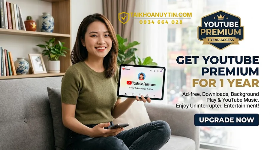 Tài khoản YouTube Premium 1 năm giá rẻ – Mua uy tín, tiết kiệm tối đa