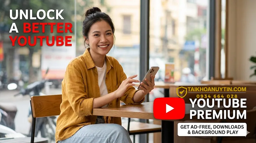 Đăng ký tài khoản YouTube Premium giá rẻ, chính chủ