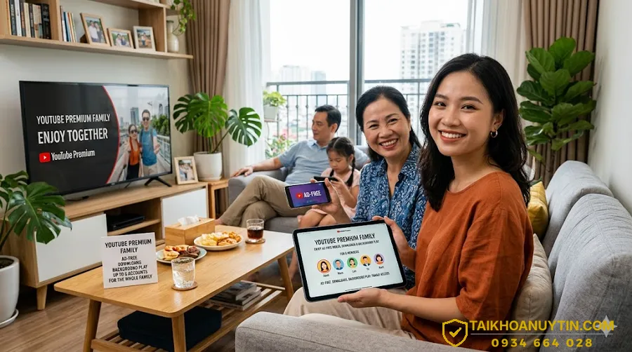 YouTube Premium gói gia đình giá rẻ 2026 – Tiết kiệm nhất