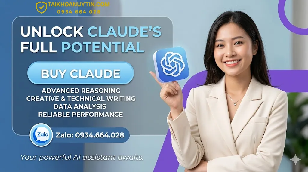 Mua Claude Giá Rẻ Chính Chủ | Tài Khoản Claude AI Pro Uy Tín