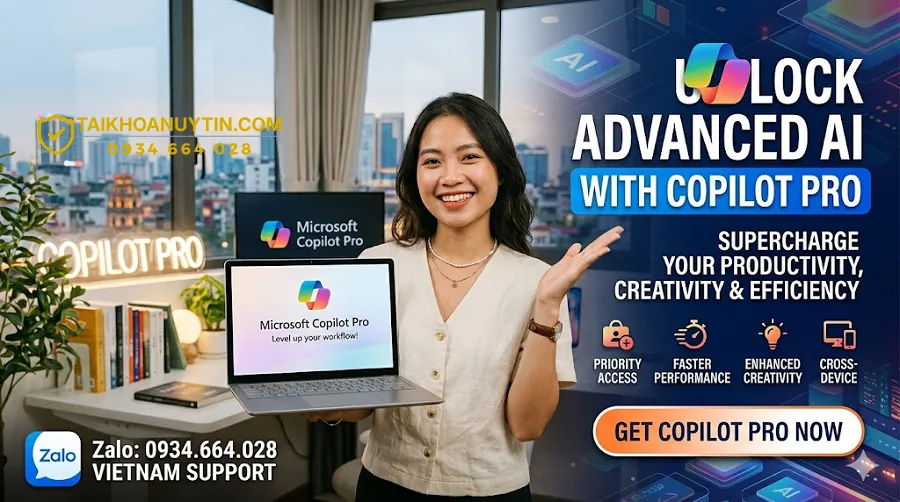 Mua Copilot Pro giá rẻ chính hãng - Tài khoản Copilot AI uy tín