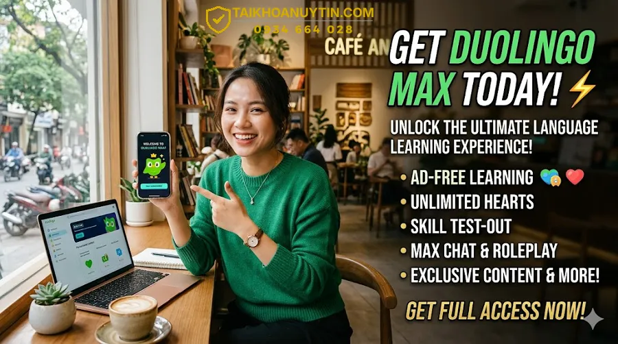 Giá mua tài khoản Duolingo Max tại Việt Nam