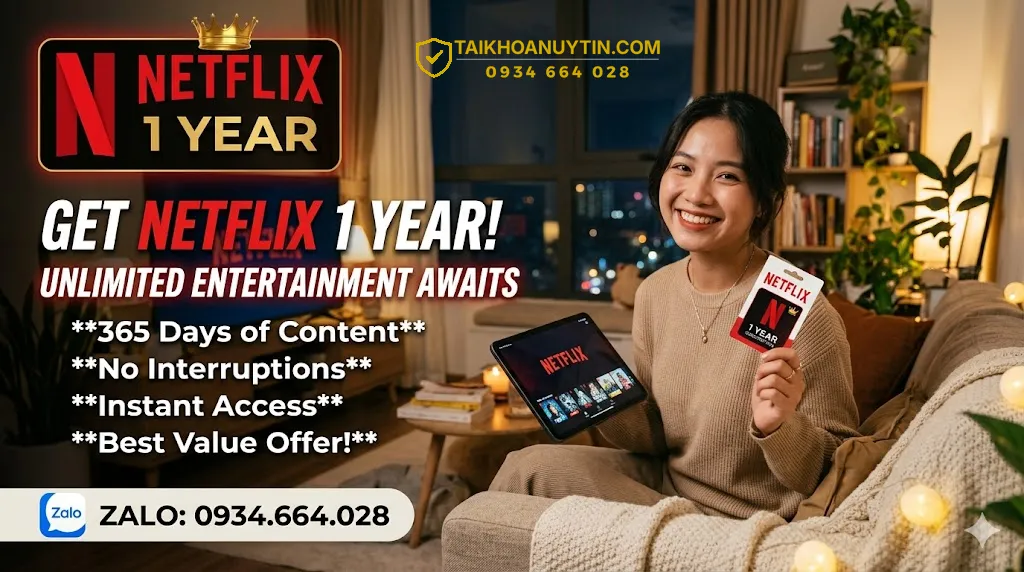 Hướng dẫn mua Netflix 1 năm an toàn