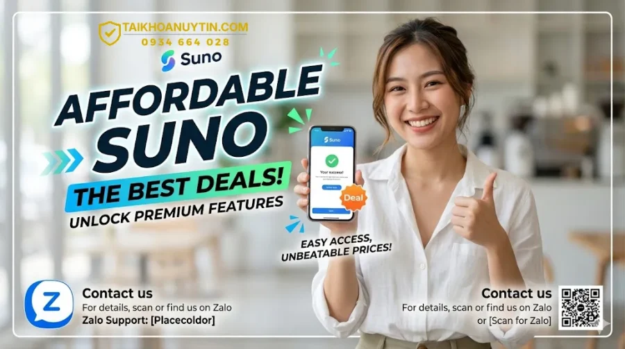 Mua Suno Giá Rẻ Uy Tín 2026 – Tài Khoản Suno AI Chính Hãng Giá Tốt