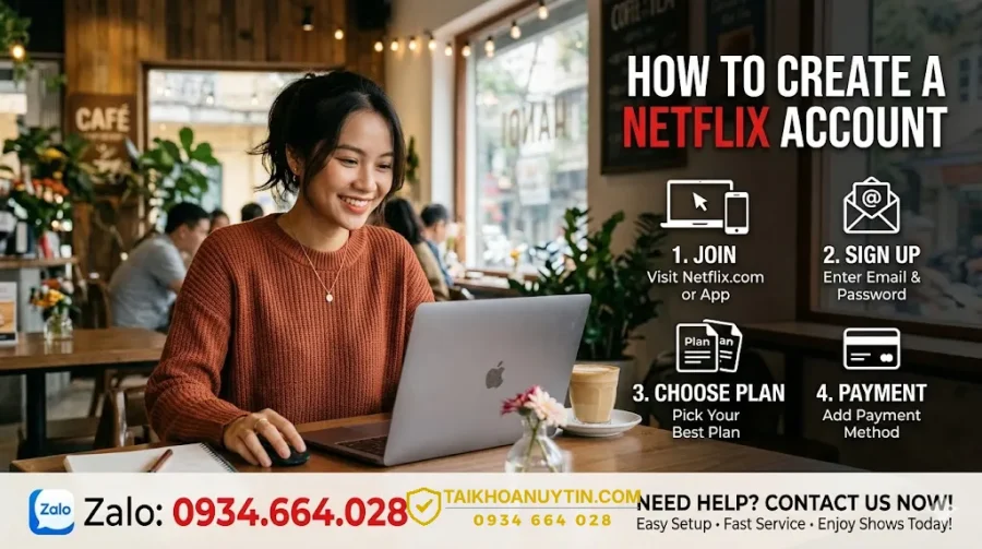 Cách tạo tài khoản Netflix chi tiết A-Z | Đăng ký Netflix nhanh nhất