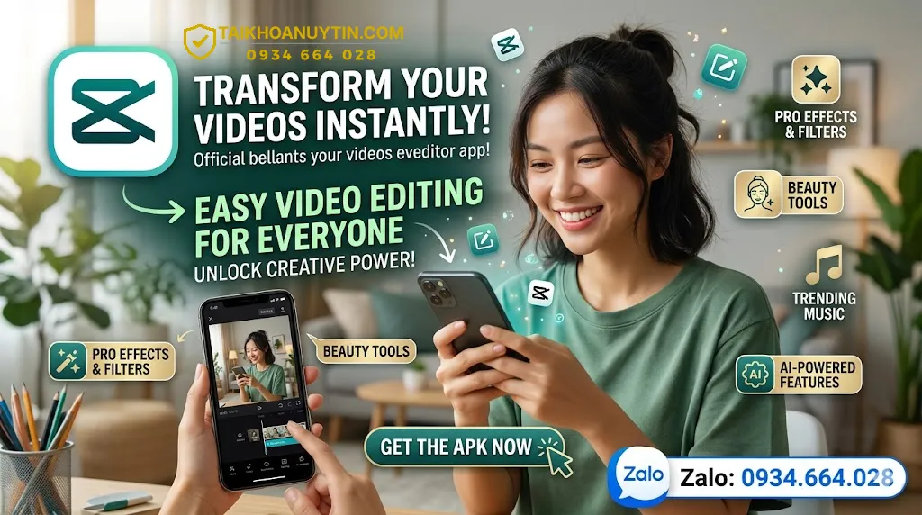 Mua tài khoản capcut apk
