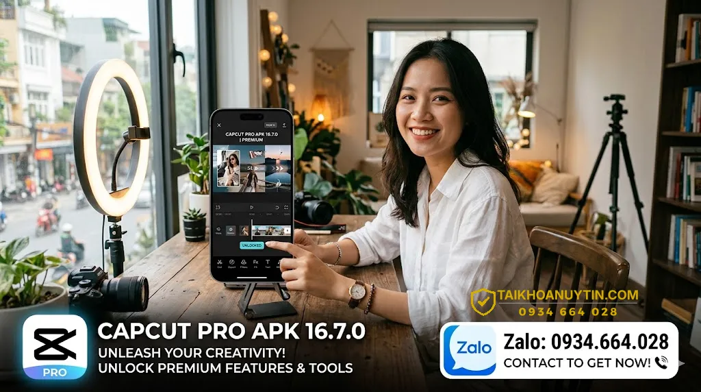 Mua tài khoản capcut pro apk 16.7 0