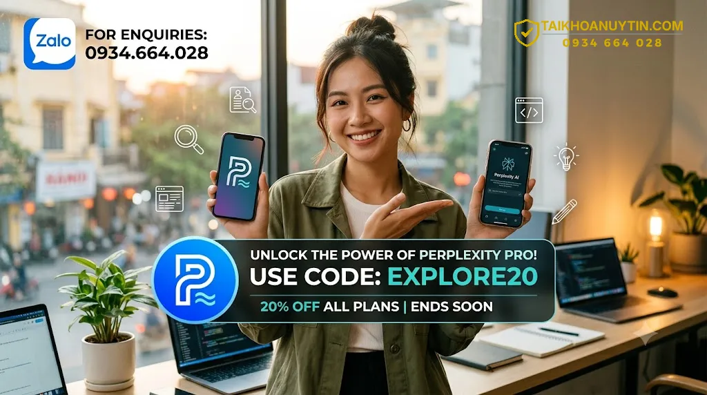 Mua tài khoản perplexity pro code