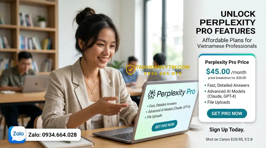 Mua tài khoản perplexity pro price