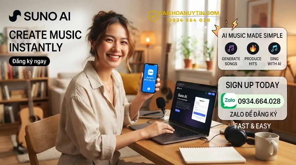 Đăng ký tài khoản Suno AI