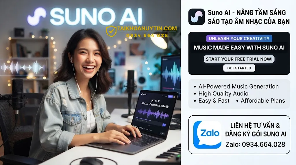 Mua Gói Suno AI giá rẻ