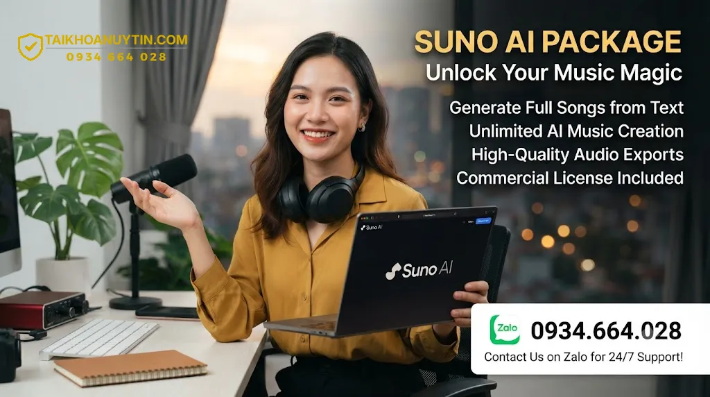 Mua Gói Suno AI Giá Rẻ | Tài Khoản Suno AI Chính Hãng