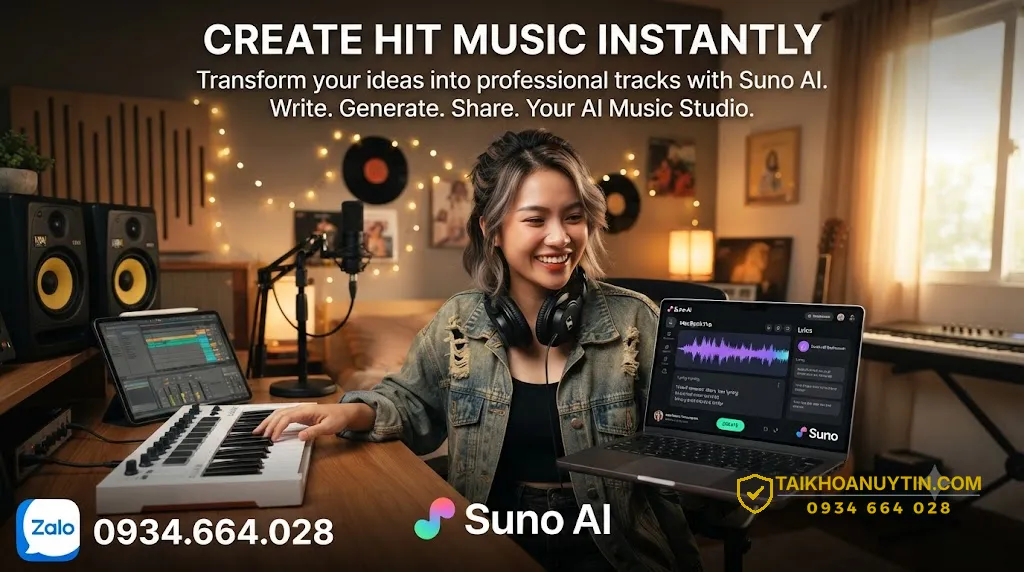 Mua suno ai sáng tác nhạc