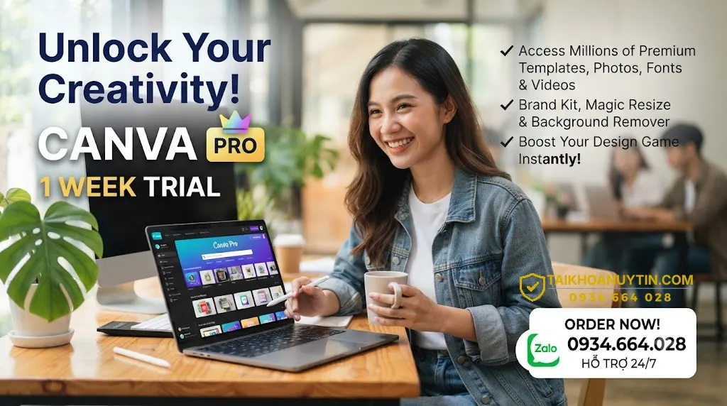 Mua tài khoản canva pro 1 tuần