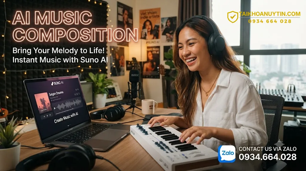 Mua tài khoản suno ai sáng tác nhạc