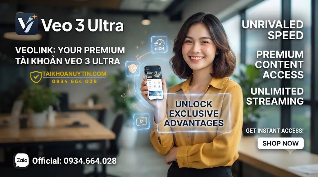 Mua tài khoản veo 3 ultra