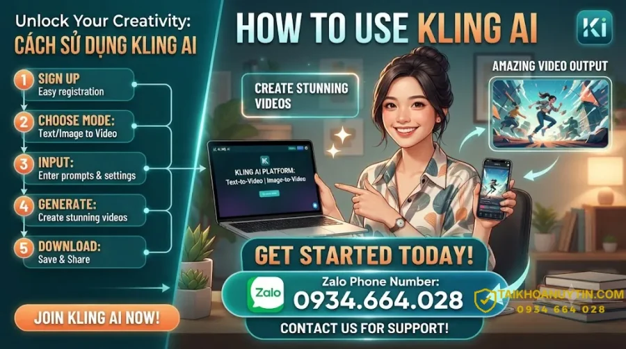 Cách sử dụng Kling AI chi tiết từ A-Z cho người mới