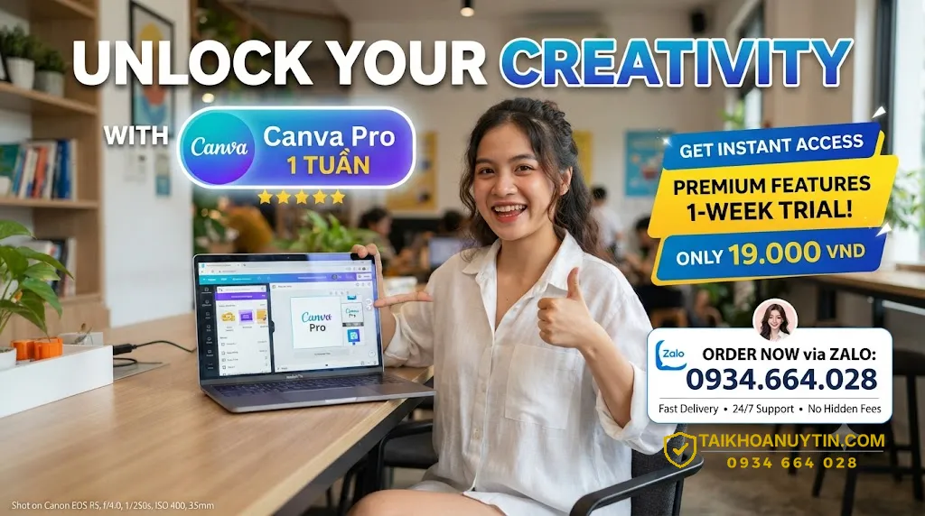 canva pro 1 tuần