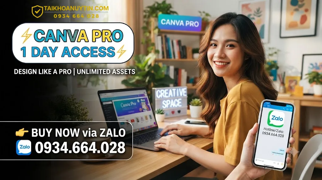 mua canva pro 1 ngày giá rẻ