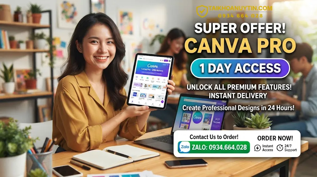 mua canva pro 1 ngày