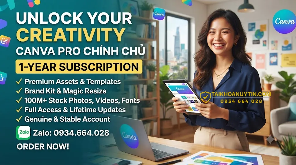 mua canva pro chính chủ