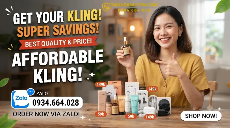 Mua Kling Giá Rẻ Chính Hãng | Tiết Kiệm Chi Phí Dùng KLING AI