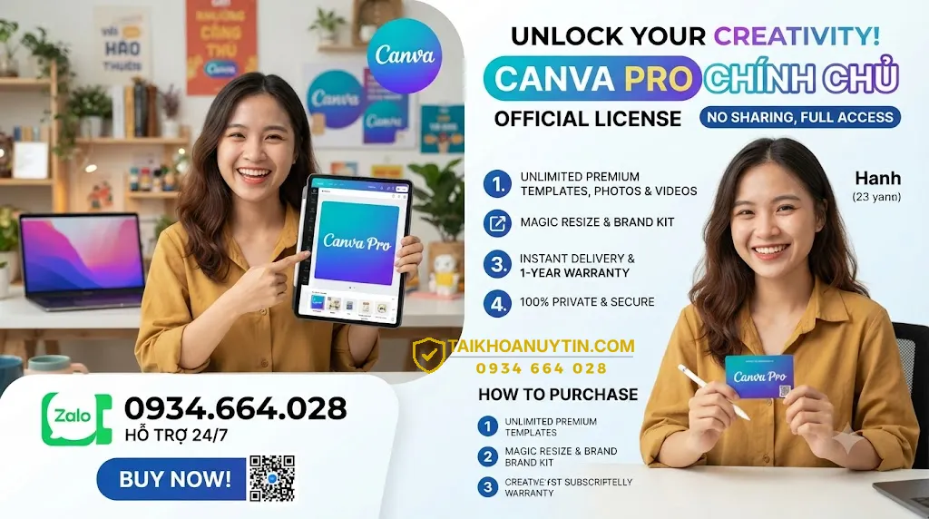 Mua Canva Pro Chính Chủ 1 Tuần Giá Chỉ 12K