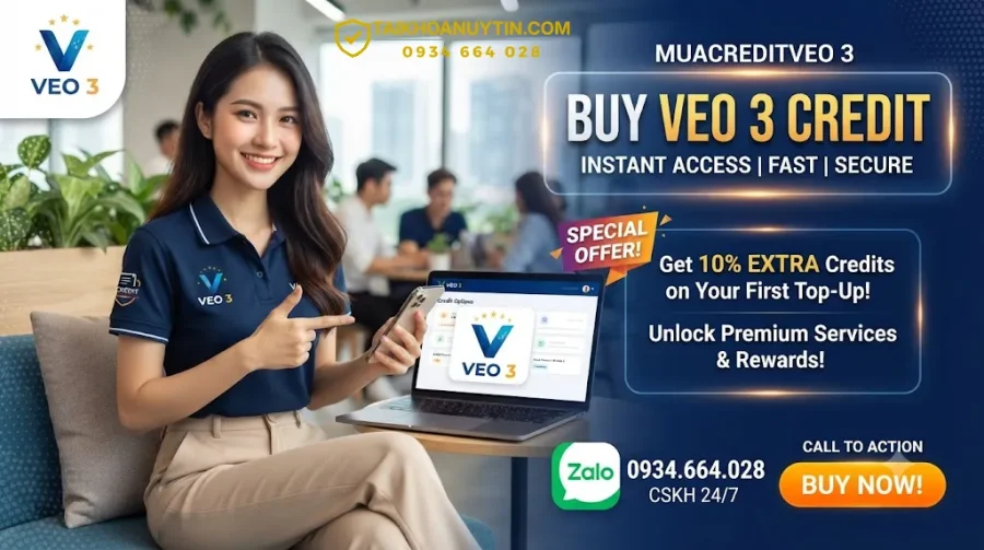 Mua Credit Veo 3 Giá Rẻ | Nạp Credit Nhanh, Hỗ Trợ 24/7