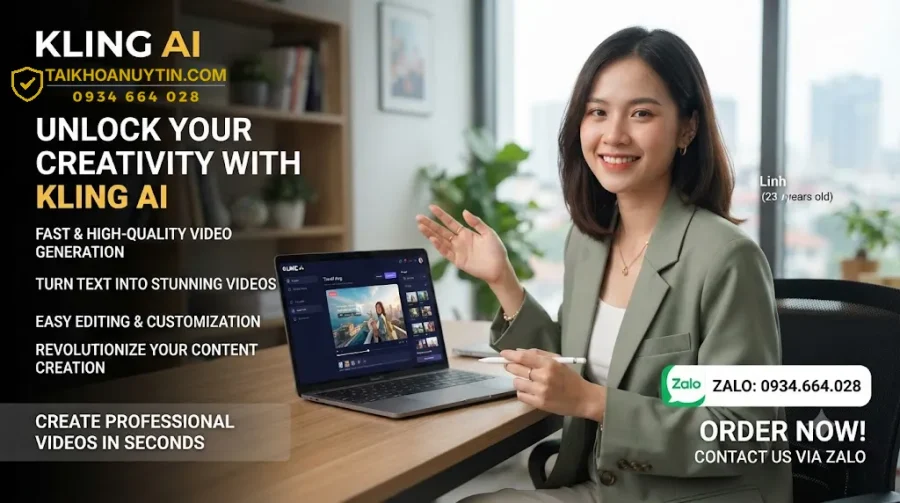 Tài khoản Kling AI giá rẻ chính hãng, dùng ổn định